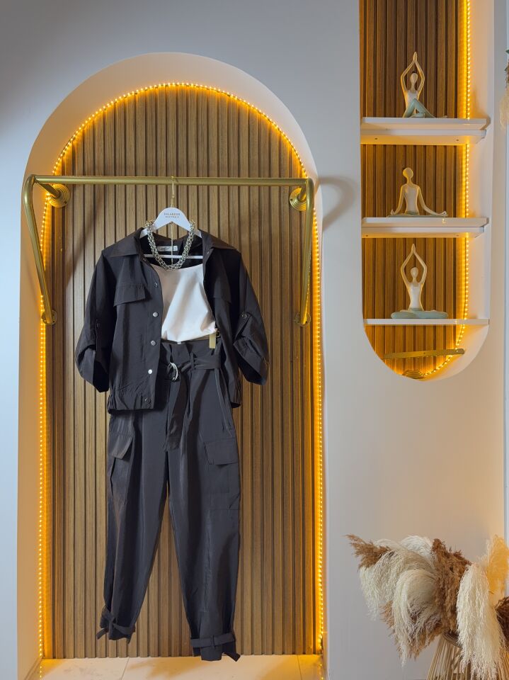 Kahverengi Çıtçıtlı Bomber Kadın Ceket