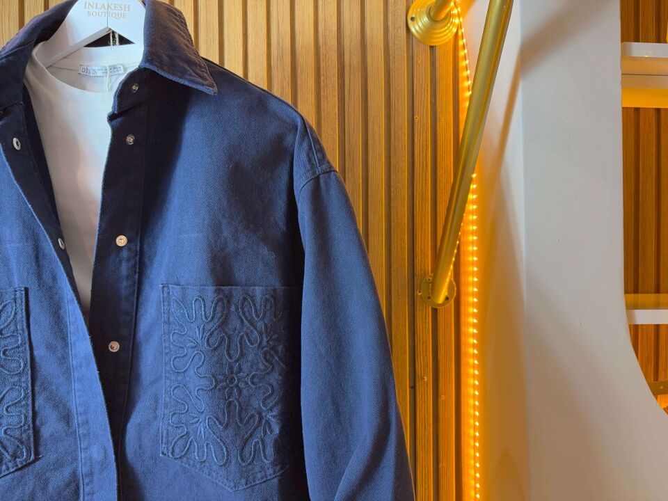 Cep Detaylı Mavi Kot Ceket