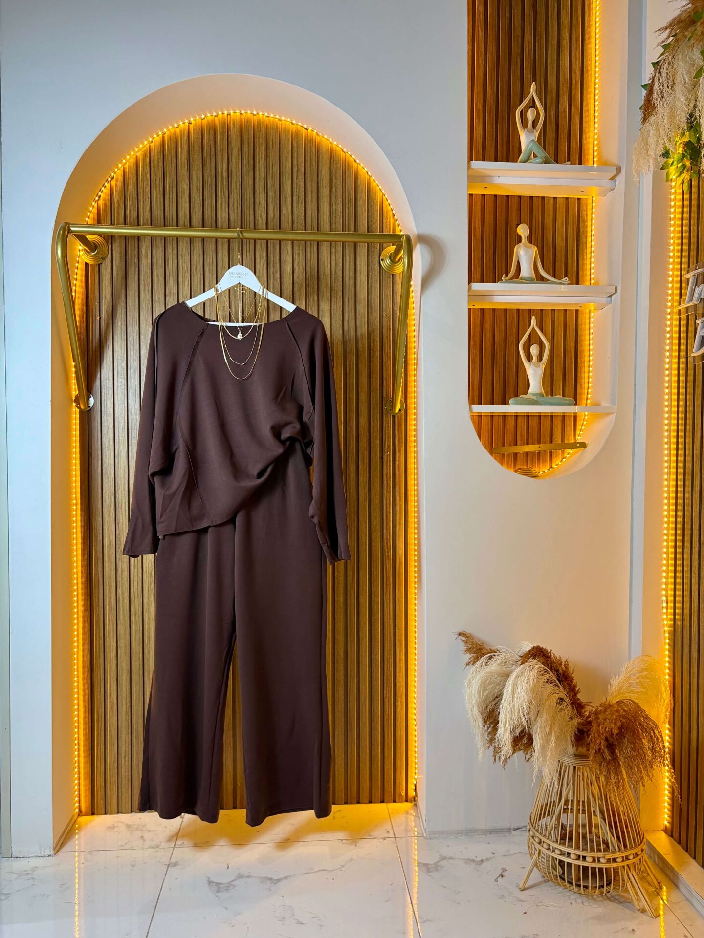 Yeni Sezon Kahverengi Kadın Modal Takım