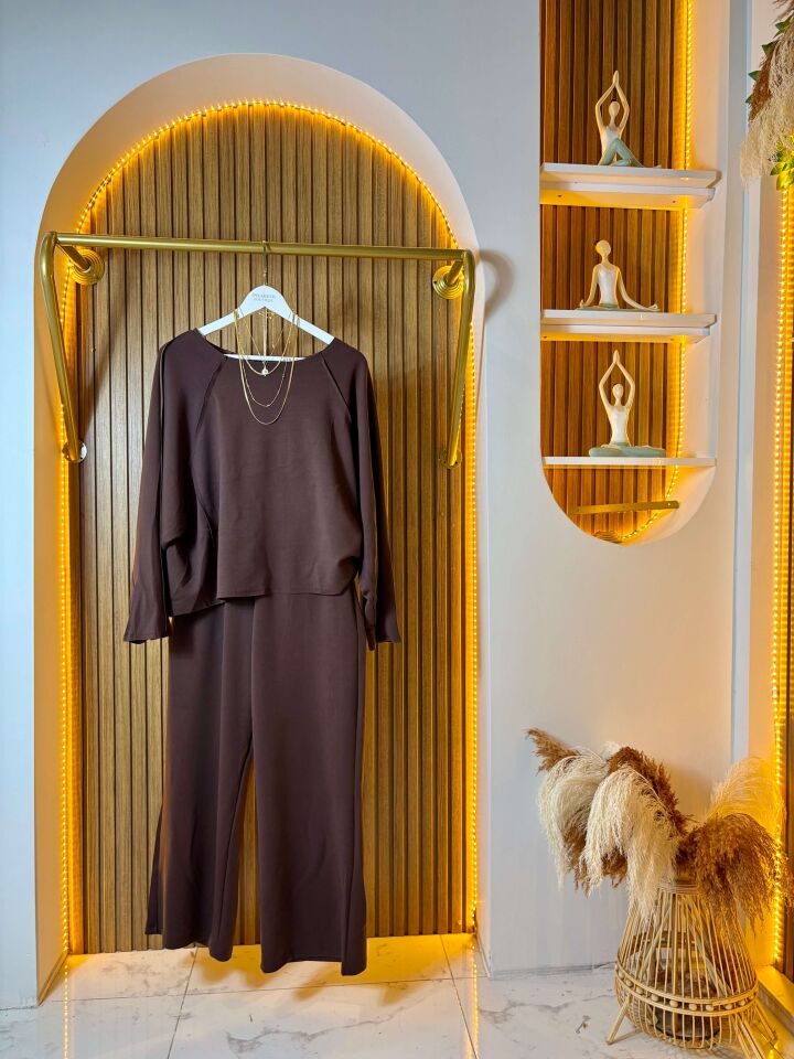 Yeni Sezon Kahverengi Kadın Modal Takım