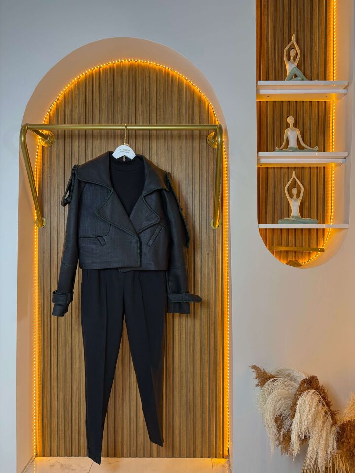 Kadın Oversize Kısa Trenç Ceket