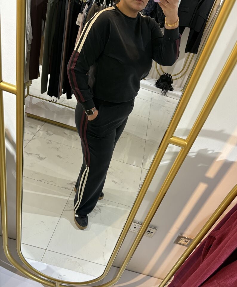 Modal Kumaş Şerit Detaylı Eşofman Takımı