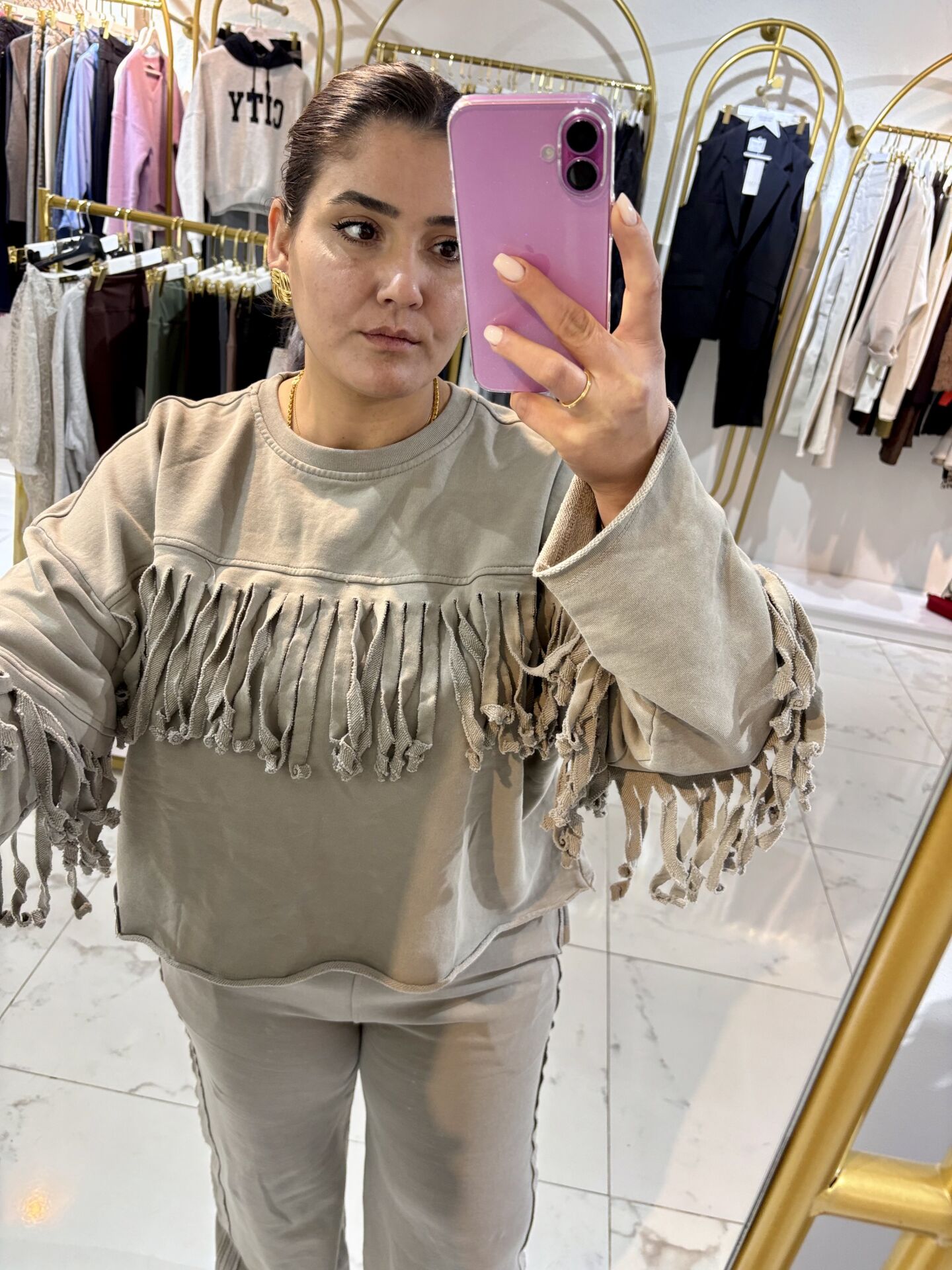 Püsküllü Oversize Eşofman Takımı