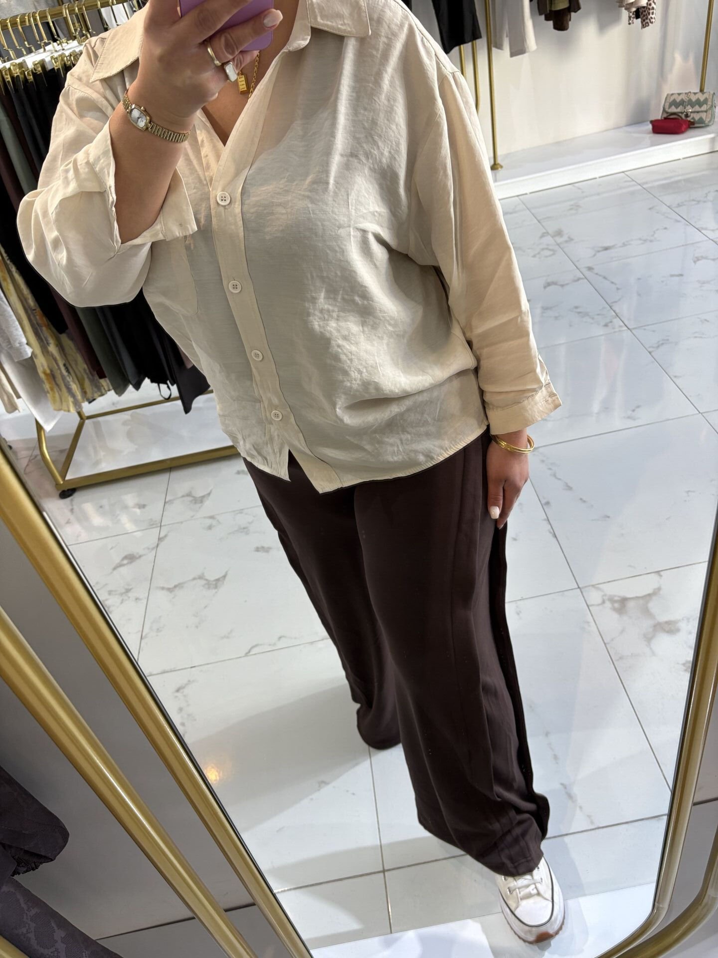 Acı Kahve Geniş Paça Modal Alt Pantalon