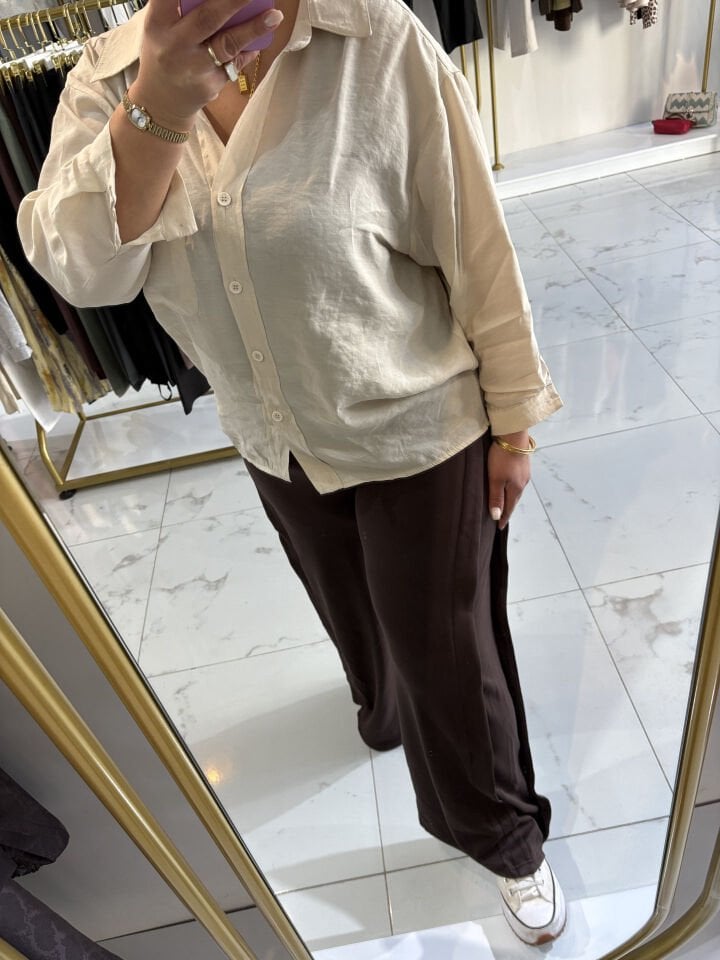 Acı Kahve Geniş Paça Modal Alt Pantalon