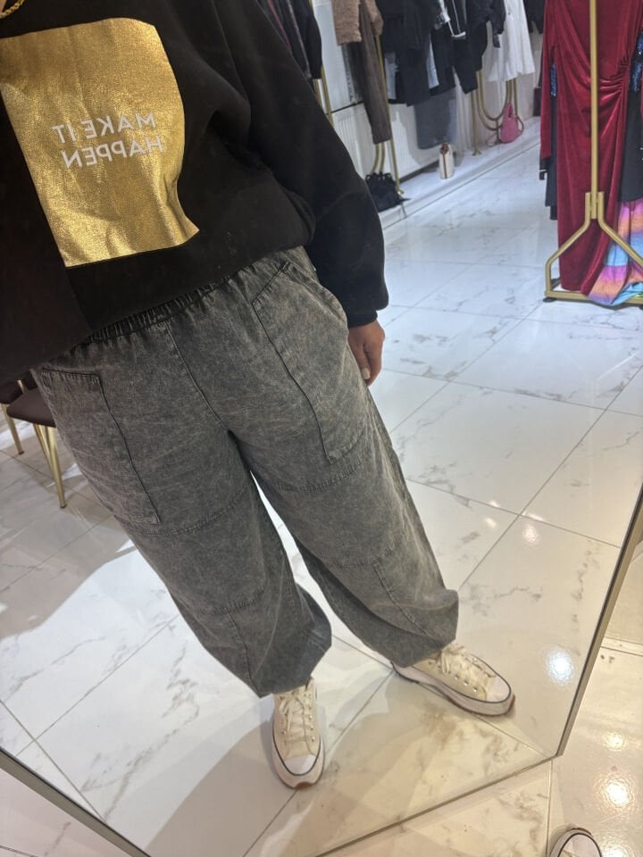 Gri Salaş Alt Pantalon