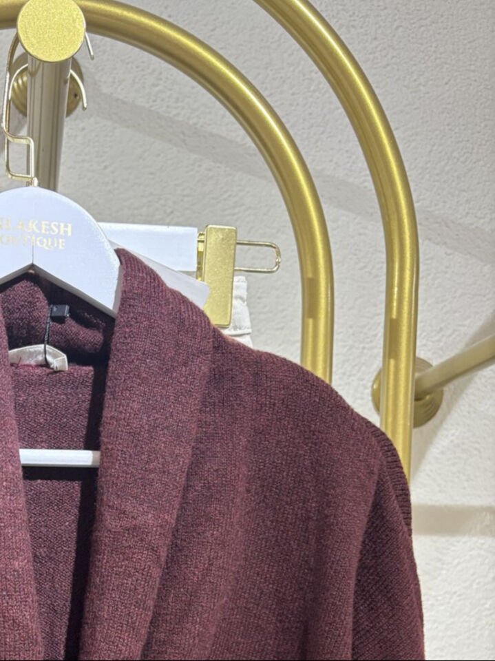 Bordo  Tek Düğmeli Salaş Hırka