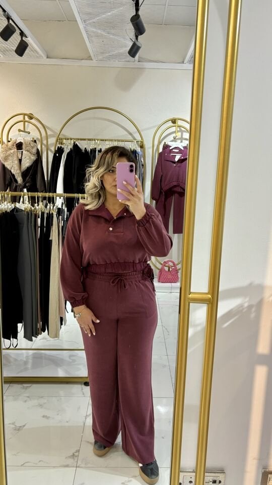 Bordo Şık Rahat Takım – Yeni Sezon Salaş İkili Takım