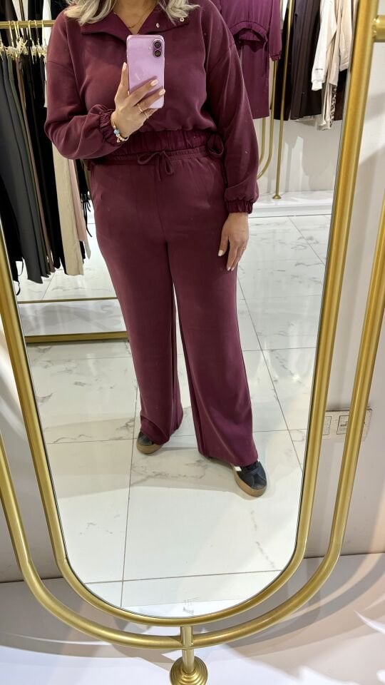 Bordo Şık Rahat Takım – Yeni Sezon Salaş İkili Takım