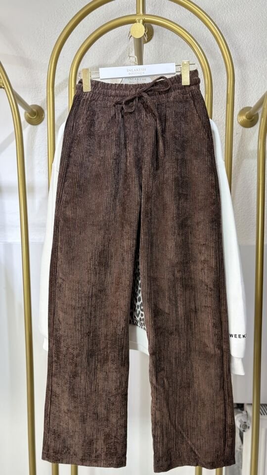 Kahverengi Kadife Pantolon