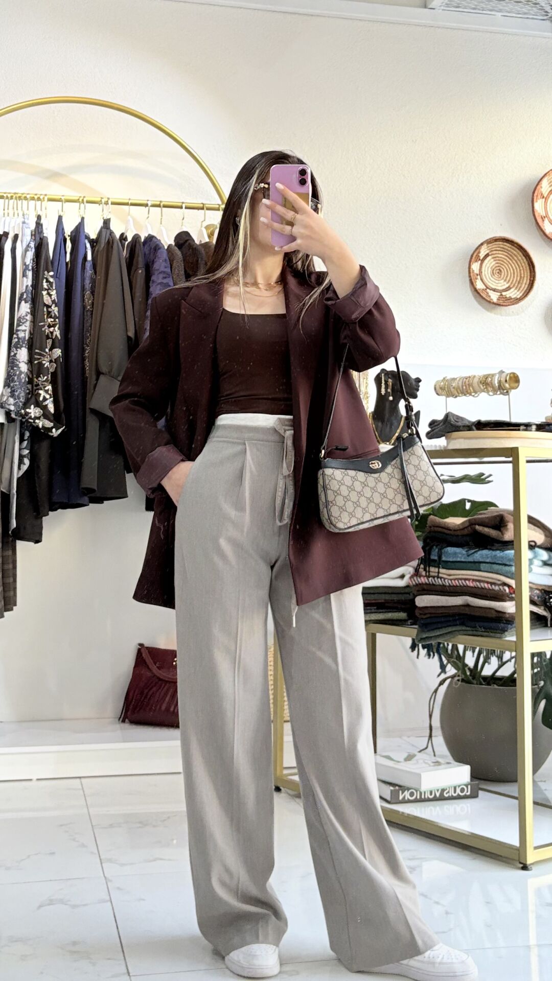 Blazer Ceket-Bordo