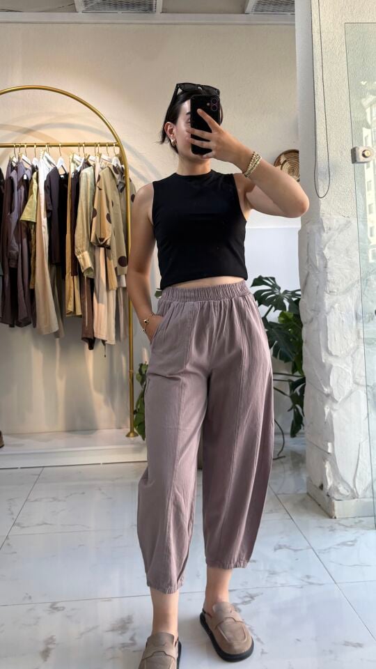 KETEN MÜRDÜM ŞALVAR MODEL PANTOLON